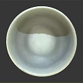 White Ceramic Bowl With Blue Green Traditional Patterns For Daily Household Use