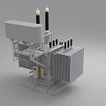 Industrial Electrical Transformer With Metal Structure Insulation Bushings And Cooling Fins
