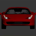 Red Sports Car With Sleek Modern Design And Shiny Exterior Wheels