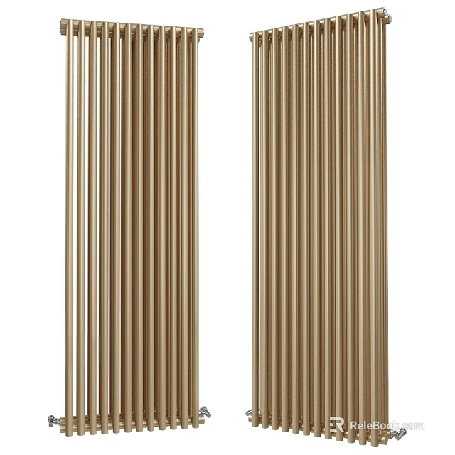 Modern Style Decorative Vertical Striped Panels With Warm Color Tones 3d model 