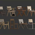 Various Modern Chair Designs With Wooden Frames And Woven Seats Collection