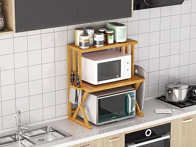 Modern Storage Rack Kitchen Storage Rack 3d model
