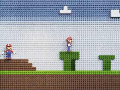 Mario Lego Wall Modern Lego Wall 3d model Mario Lego Wall Modern Lego Wall 3d model