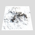 Modern Snow Mountain Mountain Terrain Mountain Peak 3d model