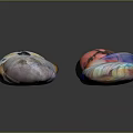 Colorful Wooden Stone Artifacts With Polished Surfaces And Various Shapes For Decoration