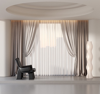 Modern Curtains 3d model