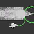 Green EORC Hair Dryer Design With Stand And Black Power Cord