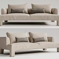 Modern double sofa 3d model
