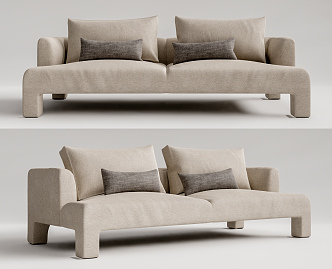 Modern double sofa 3d model