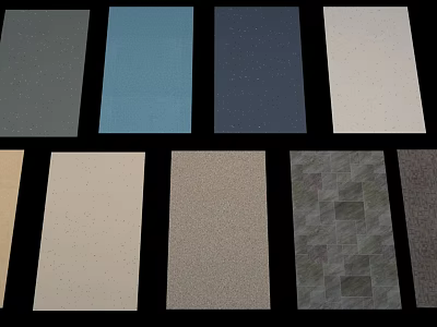 Various Colored Floor Tiles With Different Textures And Patterns For Home Decoration 3d model