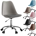 Multicolor Office Chair With Swivel Wheels And Adjustable Design For Workspace 3d model