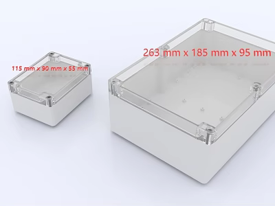 Practical Household Clear Plastic Storage Boxes Different Sizes for Home Organizing 3d model