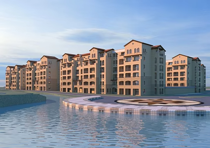 European commercial residential 3d model