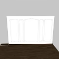 White Interior Wall Design With Decorative Lines And Elegant Architectural Panel Details 3d model