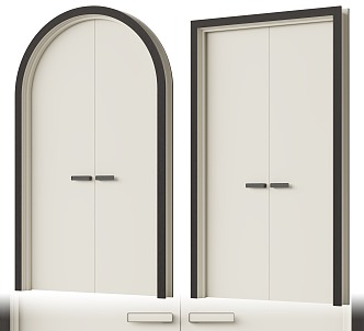 Minimalist double-door arch 3d model