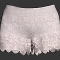 Women's Pink Underwear Featuring Delicate Lace Trim And Knitted Waistband Comfortable Fabric