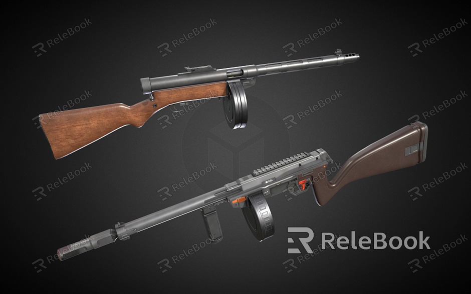 Submachine gun Somme M1931 assault rifle model