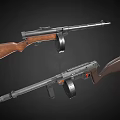 Submachine gun Somme M1931 assault rifle 3d model