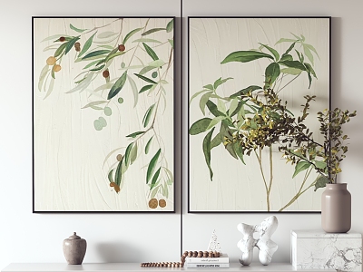 Modern Plant Painting Hanging Painting Decorative Painting 3d model