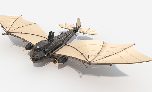 Cyberpunk aircraft spaceship long-range bomber spaceship fighter sci-fi spaceship 3d model