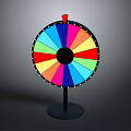 Colorful Spinning Wheel Household Item With Multi Colored Sections And Pointer