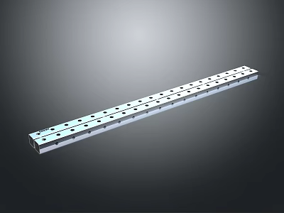 Precision Metal Linear Guide Rail With Multiple Holes For Mechanical Equipment 3d model