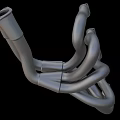 Industrial Equipment With Curved Metal Pipes Multiple Connections And Structural Design