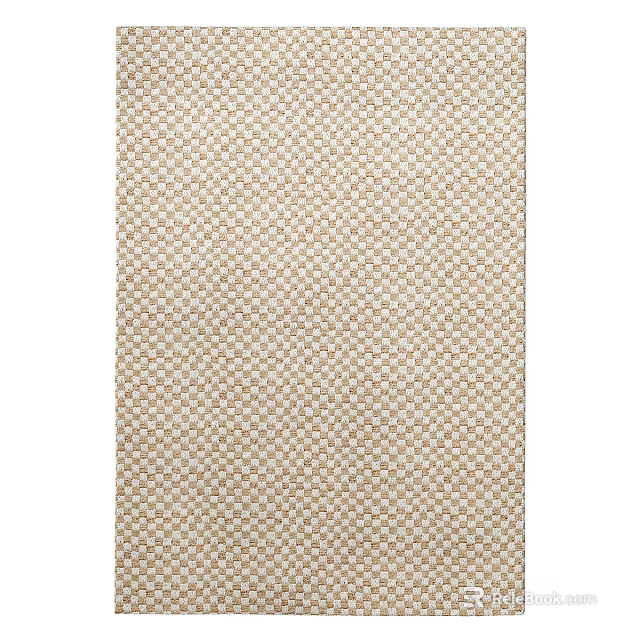 Square Rug With Woven Textured Pattern And Geometric Design For Modern Home Decor 3d model 
