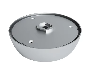 Round Metal Component With Central Hole And Peripheral Mounting Holes 3d model