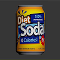 Refreshing 100% Unsweetened Diet Soda With 0 Calories New Beverage Can