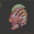 Futuristic Metallic Helmet with Silver Finish Yellow Accents and Modern Sci-Fi Design