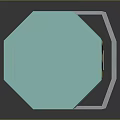 Turquoise Industrial Equipment Featuring Black Panel Silver Accents And Warning Stripes