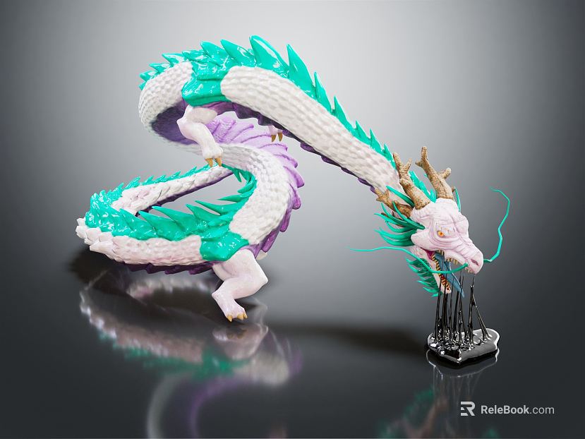 Modern game character Chinese dragon texture