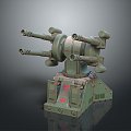 Turret Turntable Railgun Sci-fi Tower Defense Game Tower Defense Sci-fi Turret Game Turret Game Battery 3d model