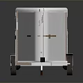 Williamson Silver Horse Trailer With Side Windows Door And Wheels 3d model