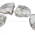 Three Natural Stones With Wooden Bases For Home Decor Display Pieces