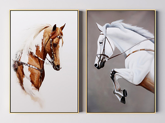 Modern Animal Painting Decorative Painting 3d model