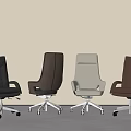 Rochebobois Modern Office Chairs With Wheels In Multiple Colors For Interior