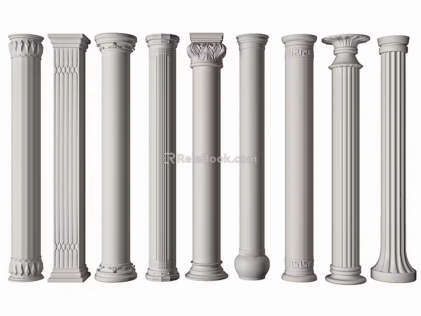 European Roman Column 3d model