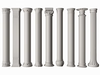 European Roman Column 3d model