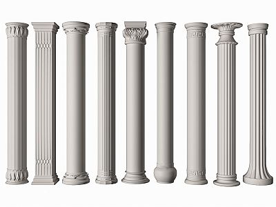 European Roman Column 3d model