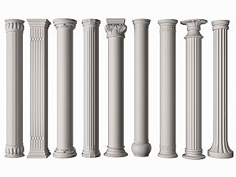 European Roman Column 3d model