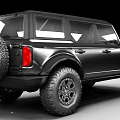 Black Ford Bronco SUV With Rugged Exterior And Off Road Tires
