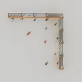 Children's Sports Equipment With Climbing Frames Colorful Rings And Wooden Playground Structure