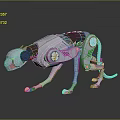 Modern Robot Dog Mechanical Dog Machine Warrior Mechanical Combat Police 3d model