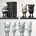 Kaws Collectible Figurines In Various Colors With X Eyes And Poses