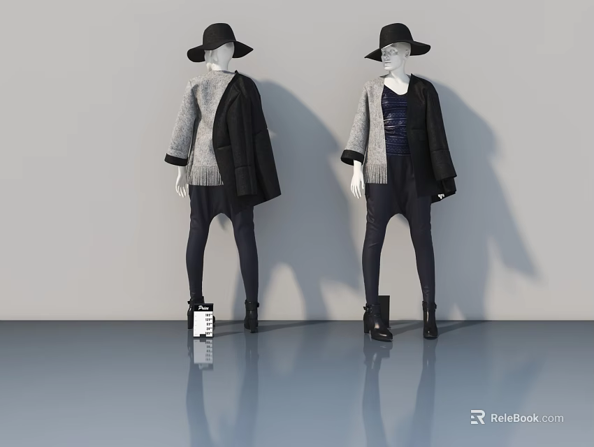 Stylish Modern Swing Door Design With Glass Panel For Home Interior Spaces 3d model