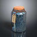 Transparent Glass Storage Jar With Cork Lid And Hanging Tag For Household Organizing