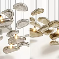 Elegant Modern Floating Glass Pendant Lights With Transparent Cloud Like Design And Hanging Light Effect