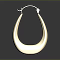 Shiny Golden Hoop Earrings With Minimalist Metal Design And Smooth Surface